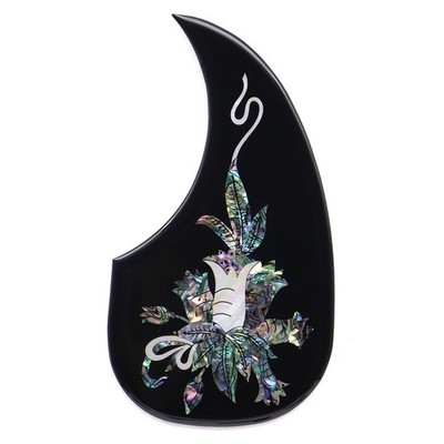Thickening Black Abalone Flowers Acoustic Guitar Pickguard for Most Martin Style
