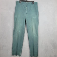 Red Kap Dura Kap Industrial Work Pants Men 36 Green Twill Straight Leg Work Wear