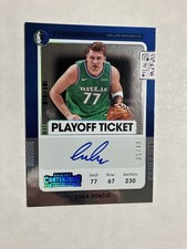 2021-22 Panini Contenders Playoff Ticket Luka Doncic Auto AU /49 1st On Print