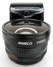 Vintage 1980s Ambico Video V-0311 Conversion Lens With Leather Case New Arrival
