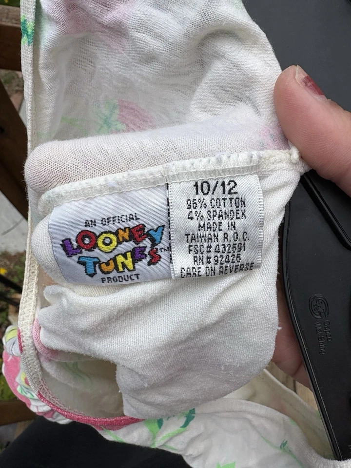 Traje de baño Looney Tunes Piolín Pájaro 1997 vintage de una pieza talla 10/12 para niñas nuevo con etiquetas Foto 3 de 3