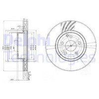 Delphi 2X Bremsscheibe Vorne Ø312 Mm FüR Mercedes-Benz E-Klasse T-Model S211