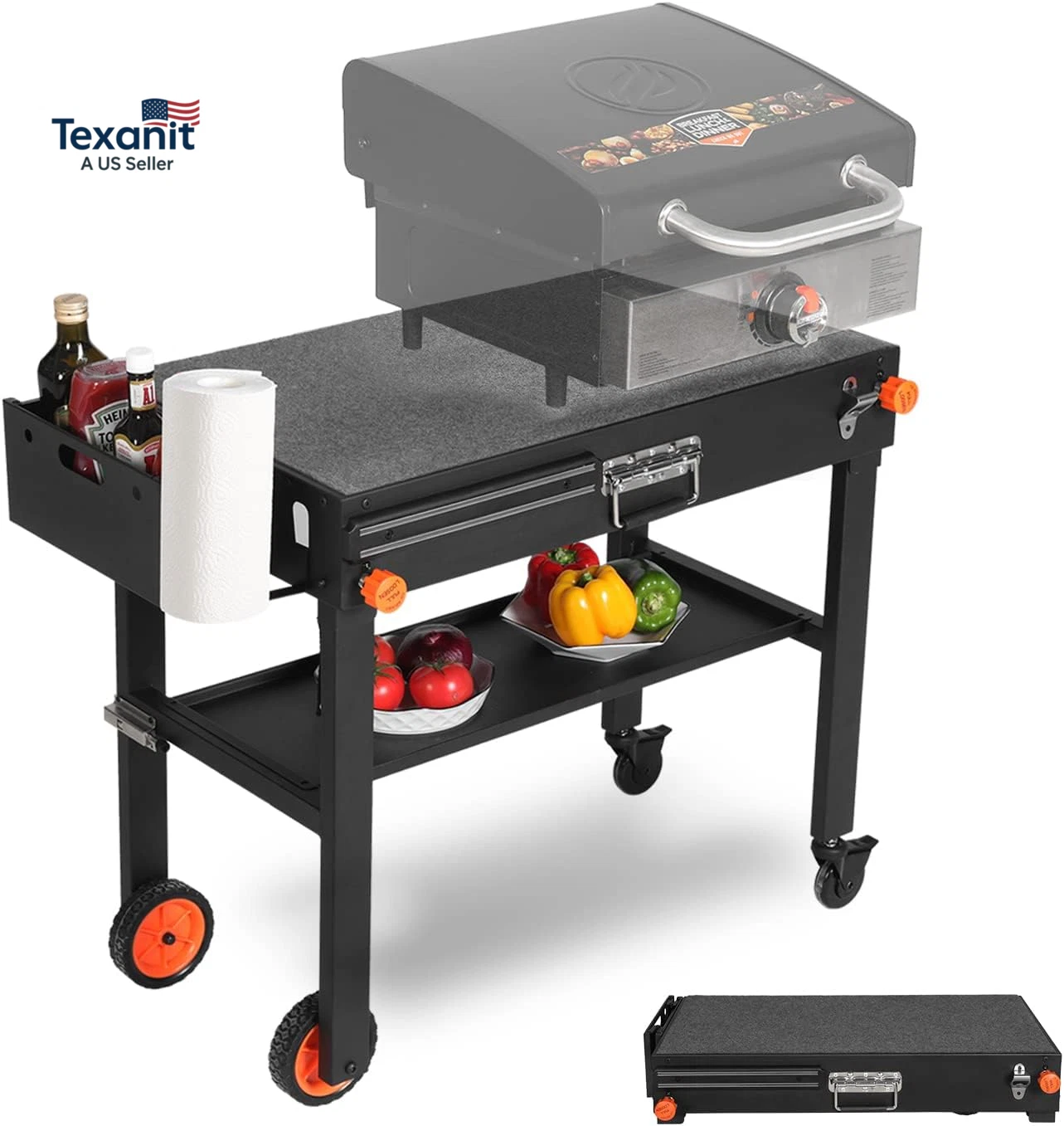 Portable Outdoor Grill Table, Folding Grill Cart Solid and Sturdy, Blackstone Gr
Opens in a new wind