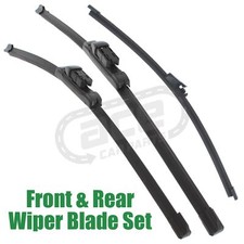 Set spazzole tergicristallo anteriori e posteriori Skoda Fabia Mk2 Hatchback 2007-9/2013