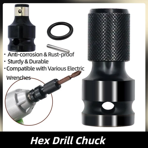 Hex Drill Chuck 1/2inch Drive to 1/4inch  Change Socket Adapter Impact Wrench