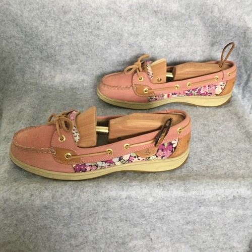 Sperry Top Sider Boat Shoes w/ Liberty Art Fabric, Women's 8M (Pink/Floral) - Picture 5 of 8