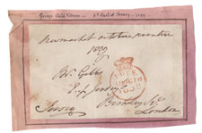 George Villiers, 5th Earl Jersey Signed Free Front 1839 / Autographed