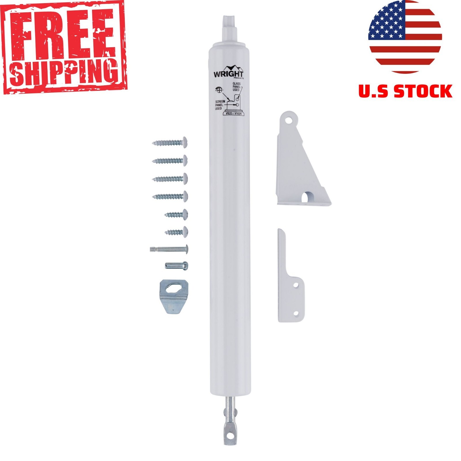 V150WH Heavy Duty Storm & Screen Door Closer White Thư viện Quản trị