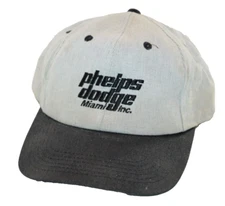 Phelps Dodge Miami Arizona Gray Black Corduroy Snap Back Baseball Cap Hat Lid