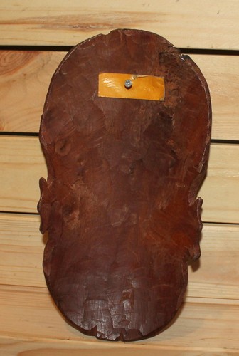 Vintage afrikanische Handschnitzerei Holz Stamm Wandbehang Maske - Bild 5 von 7