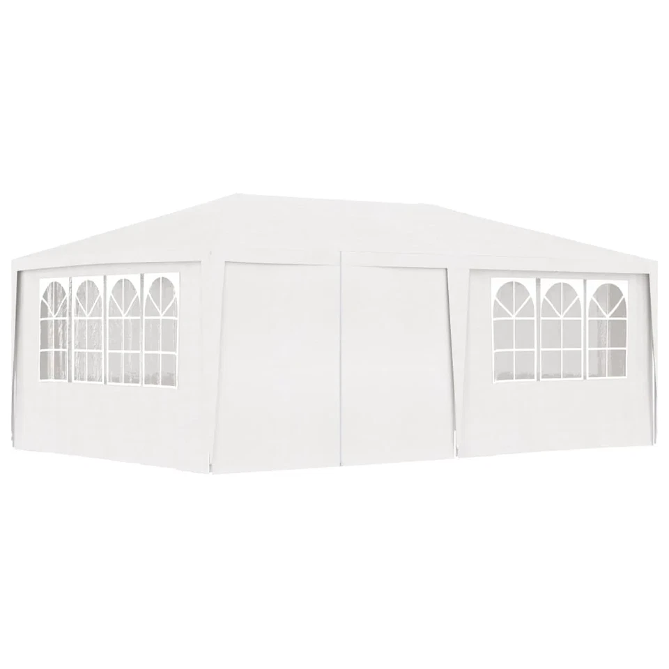 NNEVL Professional Party Tent with Side Walls 4x6 m White 90 g/m² - Image 4 of 4