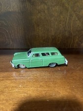 Vintage 1950's Tin Friction Green Station Wagon 5.5"