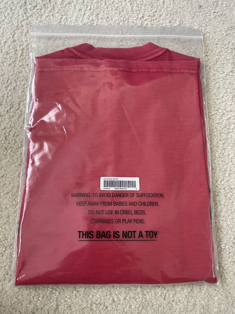 NEW Supreme Old English S/S Top Red With Black Lettering NEW Supreme Old English S/S Top Red With Black Lettering