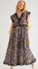 FREE PEOPLE 'Milania' Floral Maxi Dress - Dark Combo - X-SMALL RRP$168
