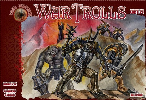 Dark Alliance 1/72 Fantasy Plastic War Trolls Figures Set #2 72030 LOTR NEW!