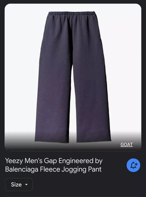 Yzy Gap Mens Joggers Large Polar Fleece Gray Pants New Designed By Balenciaga
