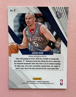 2023-24 Panini Phoenix Basketball Jason Kidd #2 New Jersey Nets | eBay