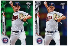 Jose Berrios Twins 2020 Topps Chrome Ben Baller #125 Green Refractor /99 & Base