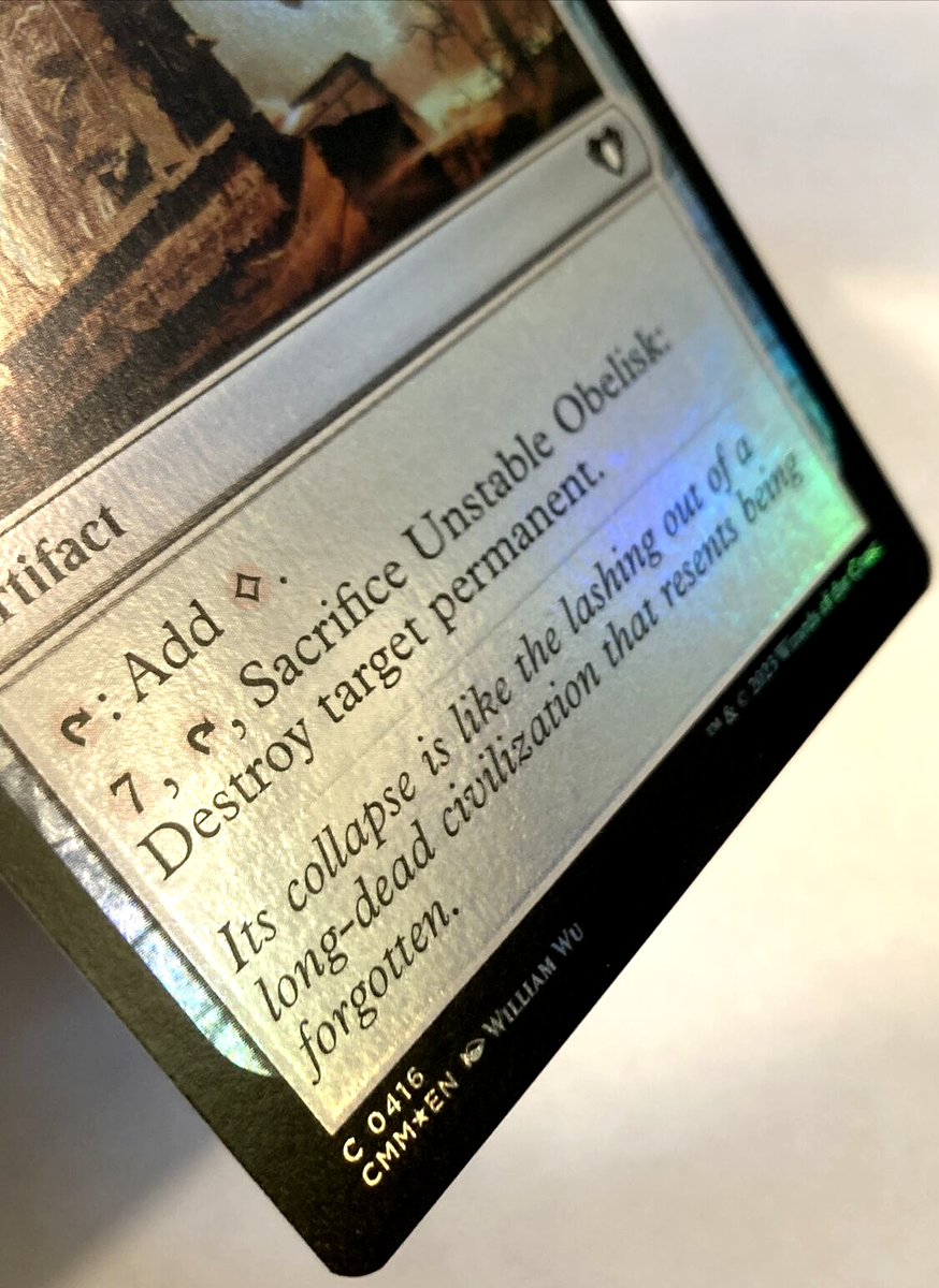 MTG Unstable Obelisk FOIL Commander Masters 416 NM | eBay