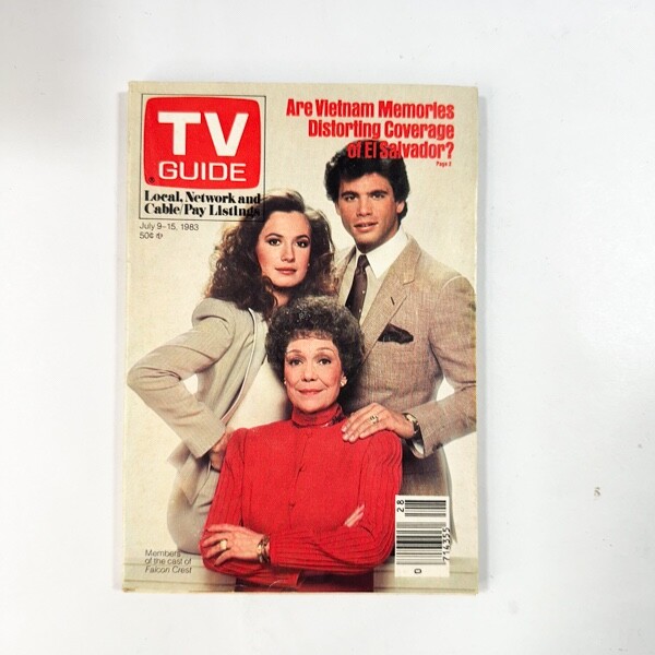 TV Guide Magazine July 9 1983 The Cast of Falcon Crest, Lorenzo Lamas, No Label