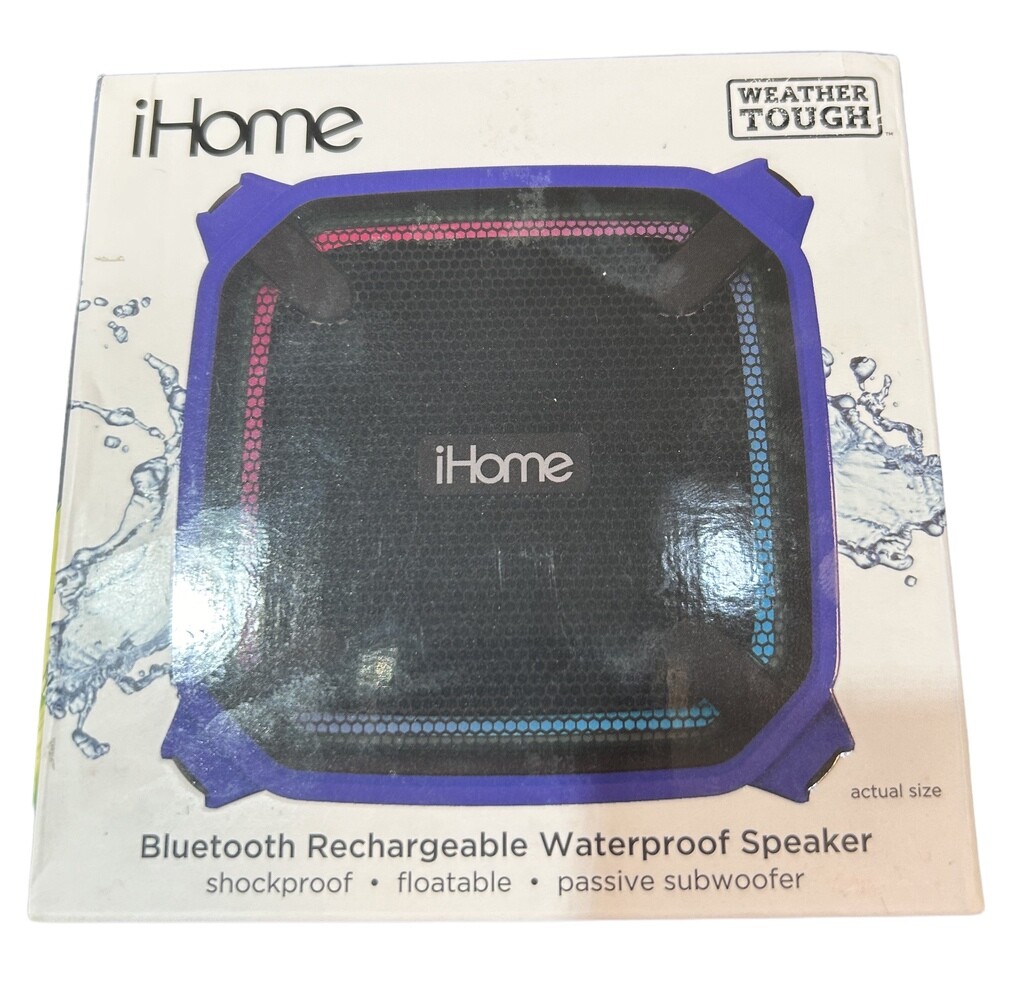 iHome Bluetooth Rechargeable Waterproof Speaker ibt371-image
