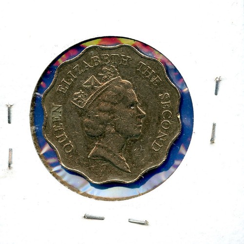 1985 Hong Kong $2 Dollar Two Coin Queen Elizabeth the Second II - Picture 2 of 3