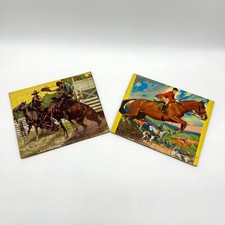 Vintage Puzzles Sifo USA 1951 Horse Equestrian Cowboy Western Nursery Decor