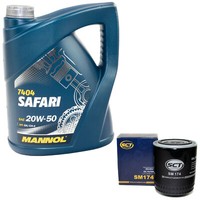 MotoröL Set 20W-50 5 Liter + ÖLfilter SM 174 FüR Audi 80 A4 A6 Avant A8 Skoda