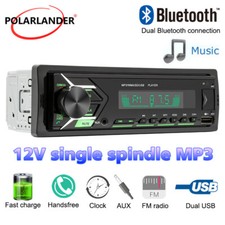 Single 1 Din Head Unit Bluetooth FM Radio Car Audio Stereo MP3 Player USB/AUX/TF