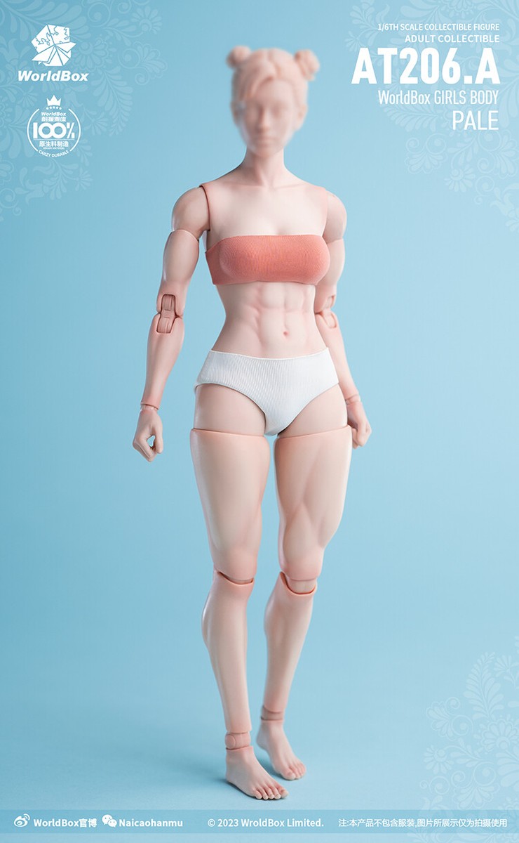Worldbox AT206 A 1/6 PALE Female Muscle Durable Body FOR 12