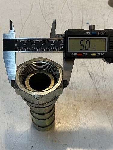 2 Quantity of Hydraulic Hose Fittings 4-1/4" H 33mm OD 23mm ID 50mm Hex (2 Qty) - Picture 5 of 7