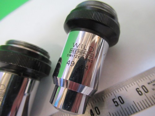 Lot Objectifs 10X 40X WILD HEERBRUGG Suisse Microscope Pièce Comme sur la Photo - Photo 8 sur 10