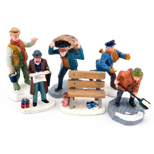 Lemax Christmas Village Figures Lot of 6 Some Retired Holiday and Seasons