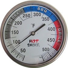 Esfera 3" BBQ SELLADA SS Termómetro Barbacoa Fumador Medidor de Temperatura 4" Vástago