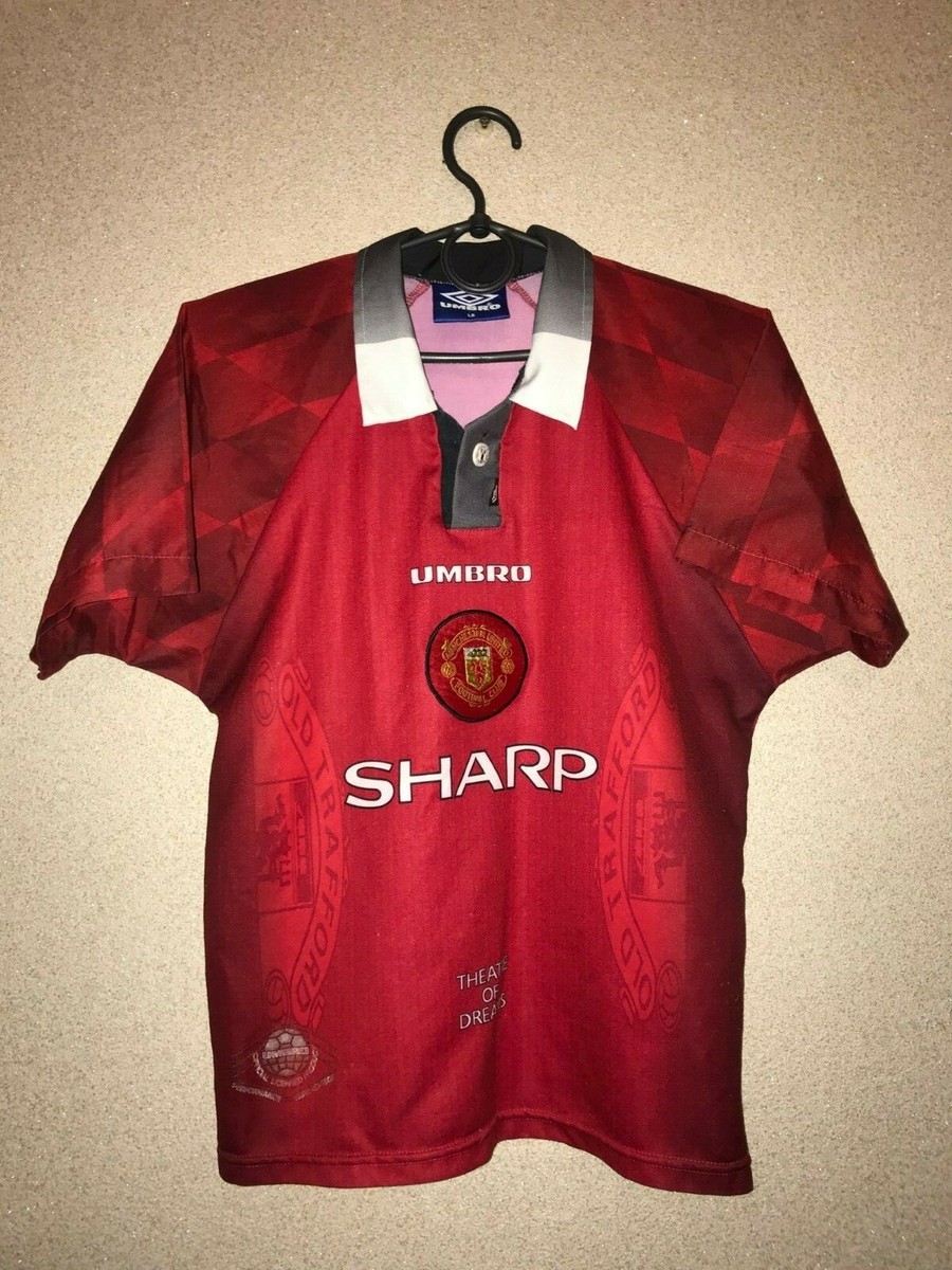 Manchester United Umbro サッカーシャツLポロシャツレッド マンチェスター・ユナイテッド UMBRO ポロシャツ L トップス