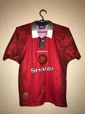 Manchester United Home football shirt 1996 - 1997 Rare Vintage LB Umbro