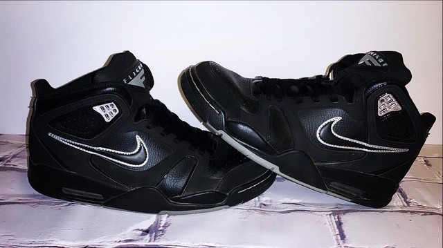 Vintage 1993 Nike Air Flight Midnight Black Basketball Shoes Mens Sz 9 | eBay