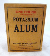 Vintage Kodak Potassium Alum advertising box developing chemical fixer