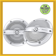 Pioneer TS-ME650FC 6.5" 75W RMS Power 2-Way Marine Speakers with Grilles PAIR 