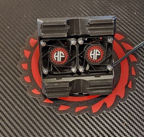 VENTILA HYPERFLOW DOPPIA VENTOLA DI RAFFREDDAMENTO RC COMPATIBILE CON TRAXXAS X-MAXX 56MM - Foto 9 di 27