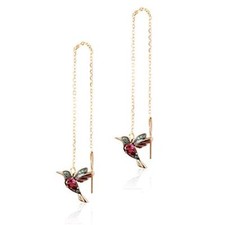 Hummingbird Long Tassel Chain Dangle Drop Earrings Ear Jewelry for Women Girls