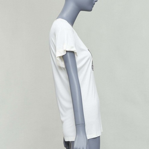 LOUIS VUITTON white Arc de Triomphe felt print tshirt  S - Picture 4 of 8