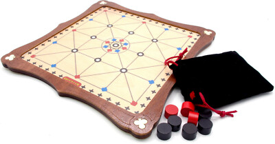Brimtoy Alquerque traditionelles Brettspiel aus Holz - neues Design