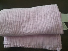 ADEN AND ANAIS SWADDLE MUSLIN COTTON BABY SECURITY BLANKET pink solid purple