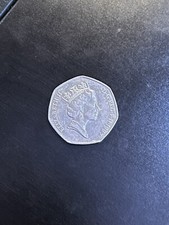 1997 Queen Elizabeth II D.G.REG.F.D.RARE 50 Fifty Pence UK Coin Collector, C/N