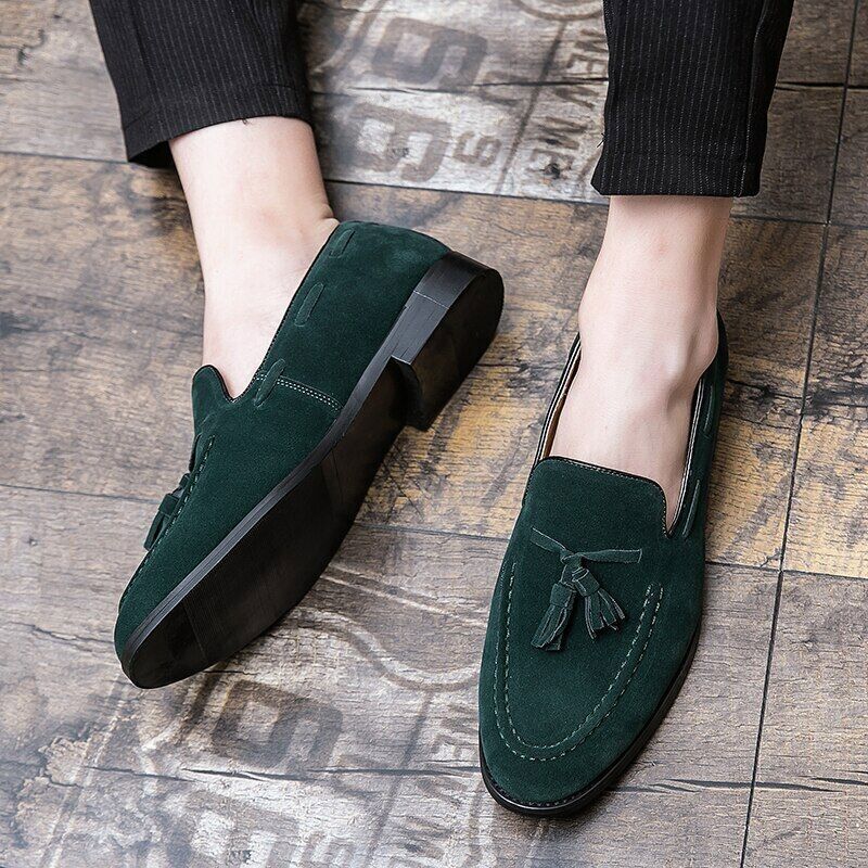 Green Tassel Men's Loafers Dress Shoes For Nightclub Party Men Shoes | eBay