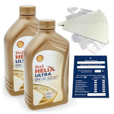 2 Liter Shell Helix Ultra Professional AV-L 0W30 Motoröl Porsche C30 ACEA C3 SET