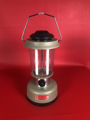 Coleman  Fluorescent Lantern Model 5355-700 Camping 2 Bulb TAN COLOR