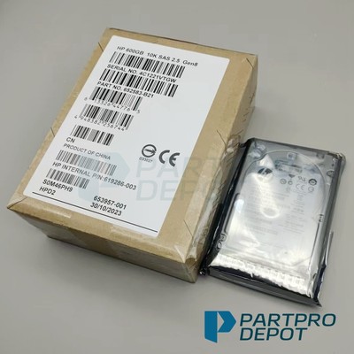 New HP 600GB 6G SAS 10K 2.5'' SFF HDD 652583-B21 653957-001 713964-001
