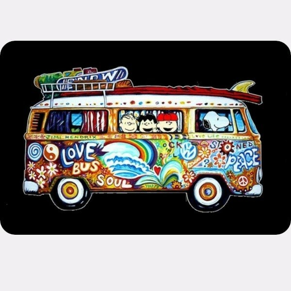 1960s VW Bus with Peanuts Characters ***Classic Car Tin Sign*** 8